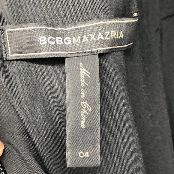BCBGMaxAzria Black Renay Lace-Blocked Ruched Mini Bodycon Dress size 4 - Picture 5 of 16